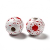 Halloween Theme Printed Natural Wooden Beads WOOD-L020-C02-3