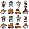 16Pcs 8 Styles Coffee Theme Alloy Enamel Pendants ENAM-YW0008-55-1
