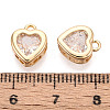 Brass Micro Pave Cubic Zirconia Charms KK-N275-13A-G-3
