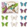 8 Pairs 4 Colors Alloy Enamel Pendants ENAM-FS0002-49-1