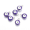 304 Stainless Steel Enamel Charms STAS-G122-24B-1
