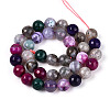 Dyed & Heated Natural Fire Crackle Agate Beads Strands G-N359-01B-11-3