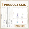 2Pcs 2 Styles Glass & Alloy Butterfly Hanging Suncathers HJEW-LP0002-89C-2