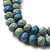 Electroplated Glass Beads Strands EGLA-P054-01-4