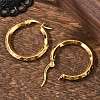 Ion Plating(IP) 304 Stainless Steel Hoop Earrings EJEW-L215-38G-5