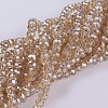 Electroplate Glass Beads Strands X-GLAA-F077-PL08-1