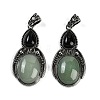 Natural Green Aventurine & Obsidian Pendants G-I370-08AS-04-1