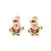 Brass Micro Pave Cubic Zirconia Charms KK-Z129-01G-05-1