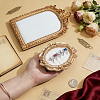 2Pcs 2 Styles Goldenrod Photo Frame Resin Finger Ring Organizer Holder with Velvet Mat RDIS-JOY0001-01-3