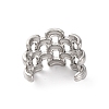 304 Stainless Steel Web Open Cuff Rings RJEW-K258-06P-4