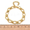 304 Stainless Steel Oval Link Chain Bracelets for Women BJEW-F536-10G-3