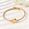 Twisted 304 Stainless Steel Cuff Bangles for Women BJEW-P387-01G-2