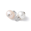 Brass with Natural Pearl Pendants KK-F892-35P-2