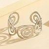 304 Stainless Steel Cuff Bangles for Women BJEW-D384-02P-1