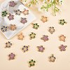 40Pcs 4 Colors Rack Plating Alloy Transparent Epoxy Resin Pendants FIND-SZ0002-69-3