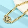Brass Micro Pave Clear Cubic Zirconia Link Bracelets LS-BJEW-M050-03G-02-2
