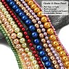 Round Grade A Glass Pearl Beads Strands HY-E001-09-3