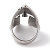 Non-Tarnish 304 Stainless Steel Spartan Soldier Helmet Finger Rings for Men RJEW-U005-05AS-3