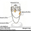 304 Stainless Steel Pave Cubic Zirconia Cuff Open Rings WGBEAFD-01-1