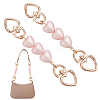 2Pcs Pink Heart Alloy Bag Extension Chains DIY-AR0004-96-1