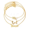 3Pcs Alloy Rhinestones Anklets LS-AJEW-S083-01G-09-1
