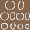 5 Pair 5 Styles Brass Hoop Earrings EJEW-BBC0001-90-6