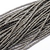 Faceted Rondelle Full Rainbow Plated Electroplate Glass Beads Strands X-EGLA-M004-2mm-A04-1
