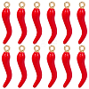 30Pcs Rack Plating Alloy Enamel Pendants FIND-SC0014-82G-1