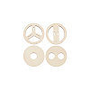 2 Sets Plywood Candle Wick Holders WOOD-BC0001-24B-7