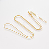 Brass Round Snake Chain Necklace Making MAK-T006-11B-G-1