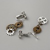 Gear Alloy Clip-on Earrings for Women EJEW-WH0033-47B-2