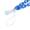 Opaque Acrylic Cable Chain Mobile Straps HJEW-JM00448-3