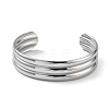 304 Stainless Steel Cuff Bangles for Women BJEW-Z078-15P-2