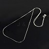 Anti-Tarnish Trendy Unisex Rhodium Plated 925 Sterling Silver Snake Chain Necklaces STER-M034-B-08-2