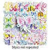 50Pcs Butterfly PET Stickers PW-WGABAA5-01-1