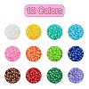 2400Pcs 12 Colors Eco-Friendly Transparent Acrylic Beads TACR-YW0001-97-2