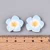 Plumeria Flower Opaque Resin Cabochons CRES-T025-30F-02-4