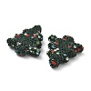 Christmas Tree Polymer Clay Rhinestone Beads CLAY-NH0001-14H-3