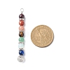 7 Chakra Mixed Gemstone Copper Wire Wrapped Big Pendants PALLOY-JF01899-02-3
