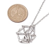 Crystal Stone Cage Pendant Necklaces NJEW-JN04757-02-3