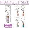 20Pcs 5 Styles Glass Wishing Bottle Pendant Keychains KEYC-DC00063-2
