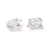 Alloy Clear Cubic Zirconia Charms ZIRC-A022-08P-2
