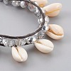 Glass Beads Charm Bracelets BJEW-JB04054-2