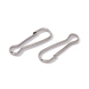 Non-Tarnish 304 Stainless Steel Push Gate Snap Keychain Clasp Findings STAS-G291-05P-01-2