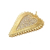 Rack Plating Brass Micro Pave Cubic Zirconia Pendants X-KK-P279-05B-G-2