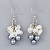 Glass Pearl Dangle Earrings EJEW-JE03185-01-1