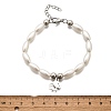304 Stainless Steel Elephant Charm Bracelets for Women BJEW-C098-13P-5