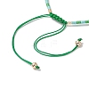 4mm Faceted Round Natural Green Aventurine Beads & Handmade Seed Beads Braided Bracelet Making AJEW-MZ00003-04-3