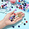 100Pcs 10 Colors Food Grade Eco-Friendly Silicone Beads SIL-YW0001-84-5