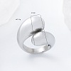 304 Stainless Steel Cuff Open Rings for Women LS-AP0200-2-5